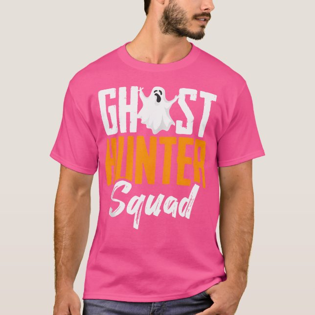 Ghost Hunting Squad Paranormal Investigation Ghost T Shirt (Framsida)