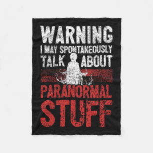 Ghost Hunting Warning Paranormal Investigator Fleecefilt