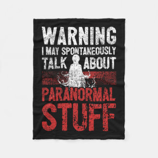 Ghost Hunting Warning Paranormal Investigator Fleecefilt