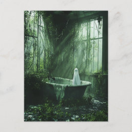 Ghost i det övergivna huset Bathtub Vykort