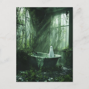 Ghost i det övergivna huset Bathtub Vykort