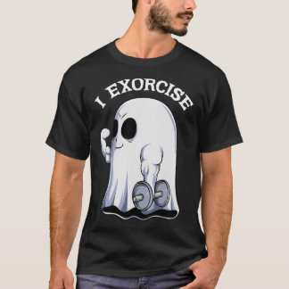 Ghost I Exorcize Roligt Gym Exercise Workout Spook T Shirt