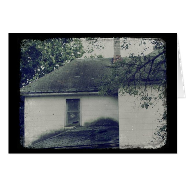 Ghost i fönstret hälsningskort (Framsidan Horizontal)