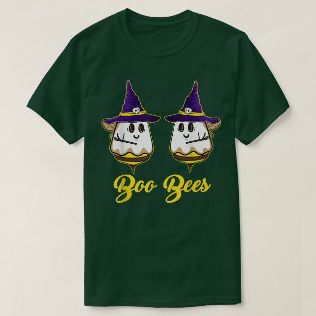 Ghost I Kärlek Hennes Boo Bees Witch Hat Funny Hal T Shirt (Design framsida)