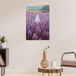 Ghost i Lila Blommigt Fält Poster