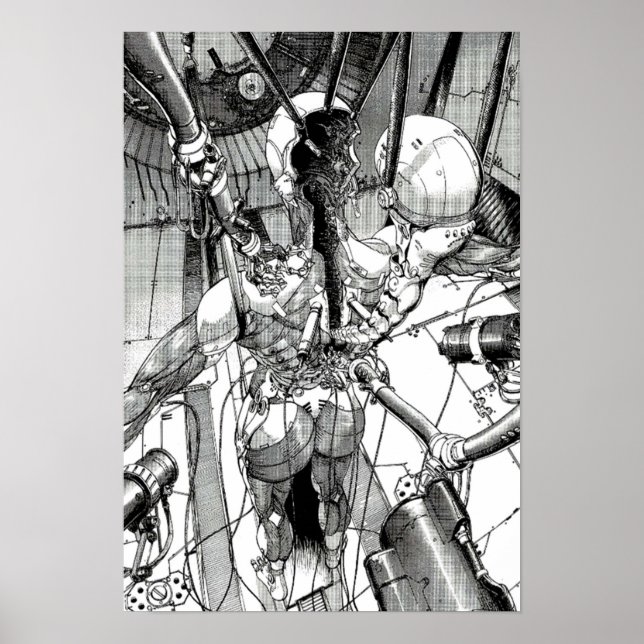 Ghost i snäcka man maskin-gränssnittet poster (Framsidan)