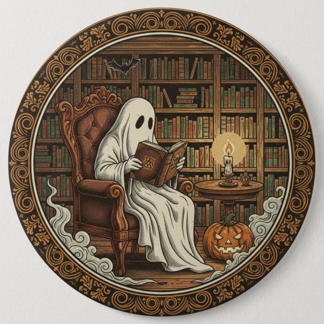  Ghost In A Library Knapp (Framsida)