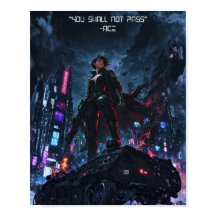 Ghost in Chrome: Cyberpunk-affisch i begränsad upp