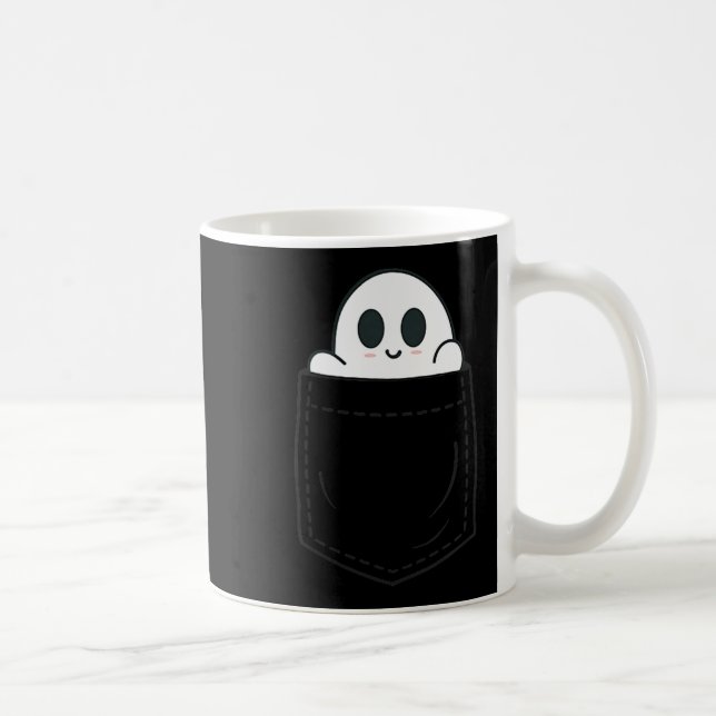 Ghost In Cket Halloween  Kaffemugg (Höger)