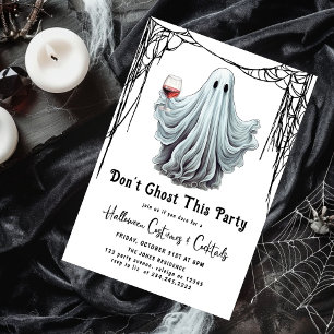 Ghost inte den här Party Vuxen Halloween Inbjudningar