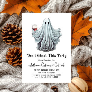 Ghost inte den här Party Vuxen Halloween Inbjudningar