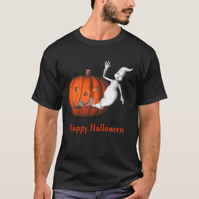Ghost Jack o lantern Funny Halloween Tee (Framsida)