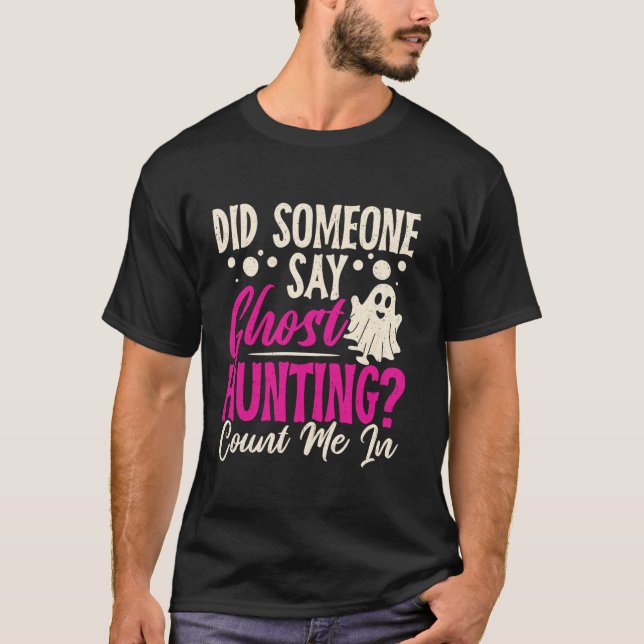 Ghost-jakt Paranormal Investigator T Shirt (Framsida)