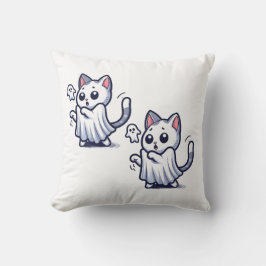 Ghost Kattunge Halloween Costume Kudde