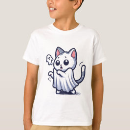 Ghost Kattunge Halloween Costume T Shirt