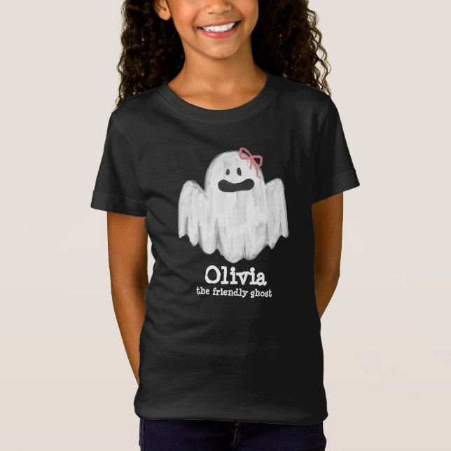 Ghost Kids T-Shirt Spooky Halloween (Framsida)