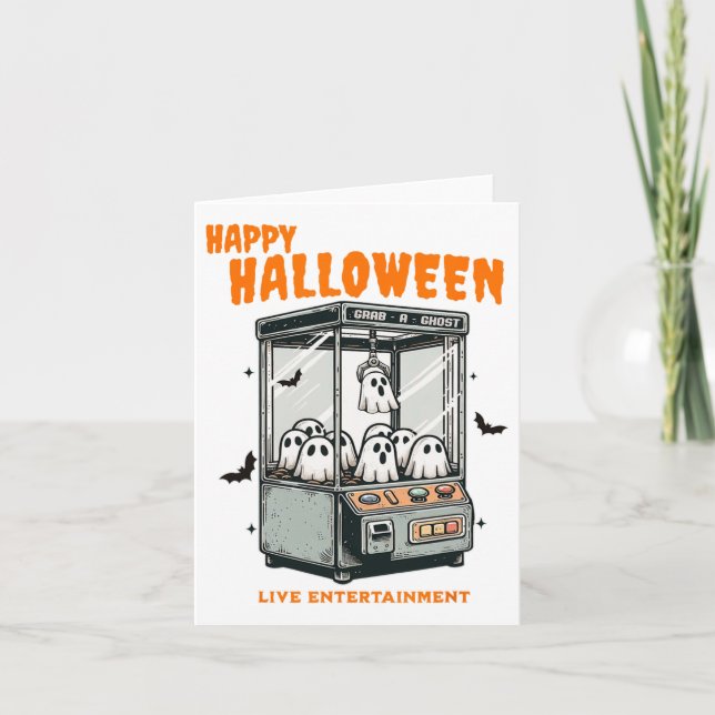 Ghost Klo Game Happy halloween Kort (Framsida)