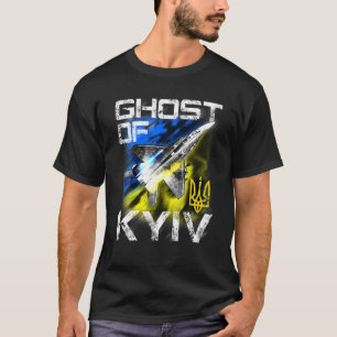 Ghost KYIV Ukraina Fighter Jet I stöder Ukraina T Shirt