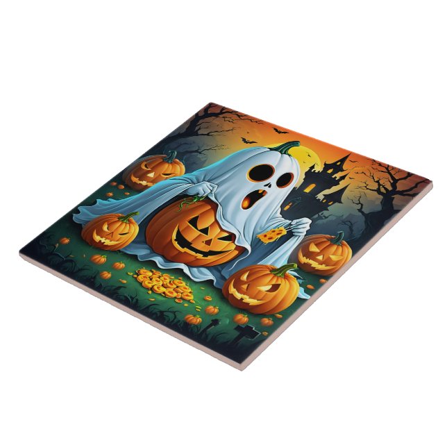Ghost-lampor i Halloween-treaterna! 🎃 Kakelplatta (Sidan)