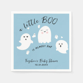 Ghost Little Boo Boy Halloween Baby Shower Pappersservett