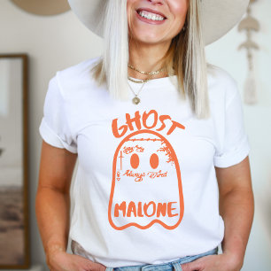 Ghost Malone Pun T-Shirt - Fall + Halloween Appare