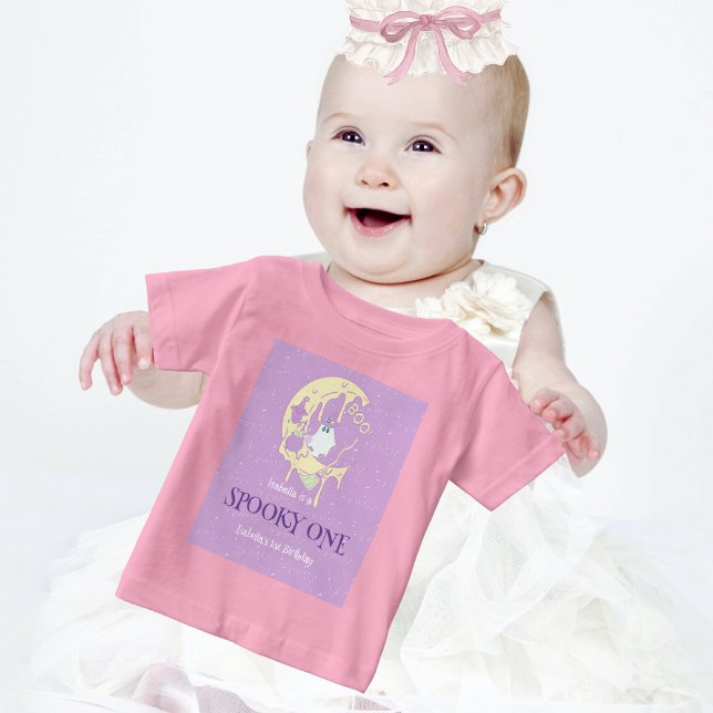 Ghost Måne Spooky One Halloween 1st Birthday T Shirt (Skapare uppladdad)