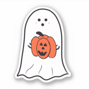 Ghost med Jack-o-Lantern Klistermärken