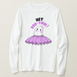 Ghost med Lila Skirt & Hej Boo-tiful! Halloween T Shirt