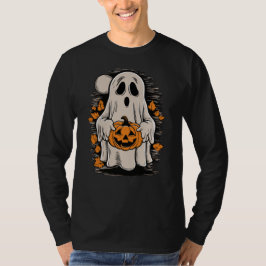 Ghost med pumkin, Halloween Manar T Shirt