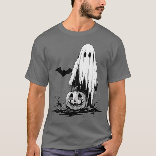 Ghost med Pumkin T Shirt (Framsida)