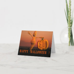 Ghost med Pumpkin Kort