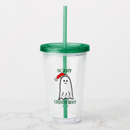 Ghost med Santa Hat Take Away Mugg