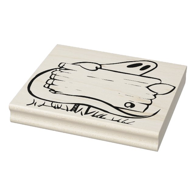 Ghost med skyltillustration art frimärke stämpel (Stämpel)