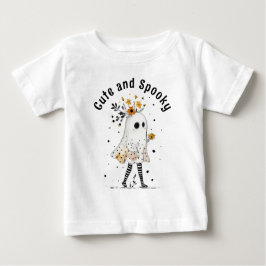 Ghost med solblommor Cute och Spooky Halloween T Shirt