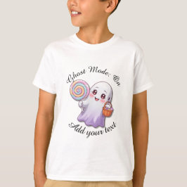 Ghost Mode: På – Barn Halloween T-Shirt