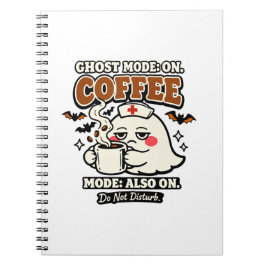 Ghost Mode På Coffee Mode Också På Halloween Sjuks Anteckningsbok