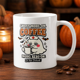 Ghost Mode På Coffee Mode Också På Halloween Sjuks Kaffemugg