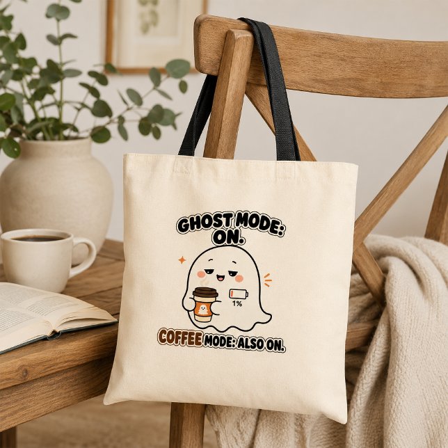 Ghost Mode På Coffee Mode Också På Rolig Introvert Tygkasse (Skapare uppladdad)