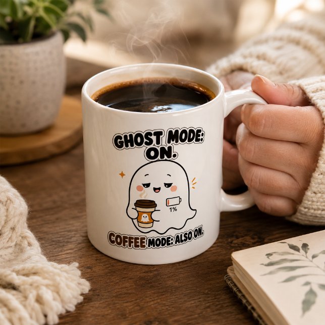 Ghost Mode På Coffee Mode Också På Roligt Introver Kaffemugg (Skapare uppladdad)