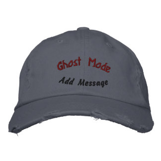 Ghost Mode Vibe Lägg till meddelande Skottland Blå Broderad Keps