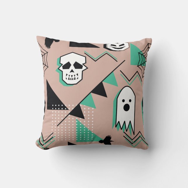 Ghost mönster,halloween-tema sömlös mönster med kudde (Framsida)