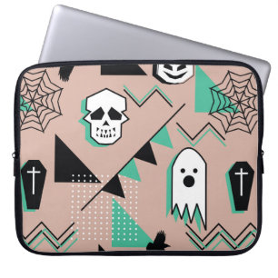 Ghost mönster,halloween-tema sömlös mönster med laptop fodral