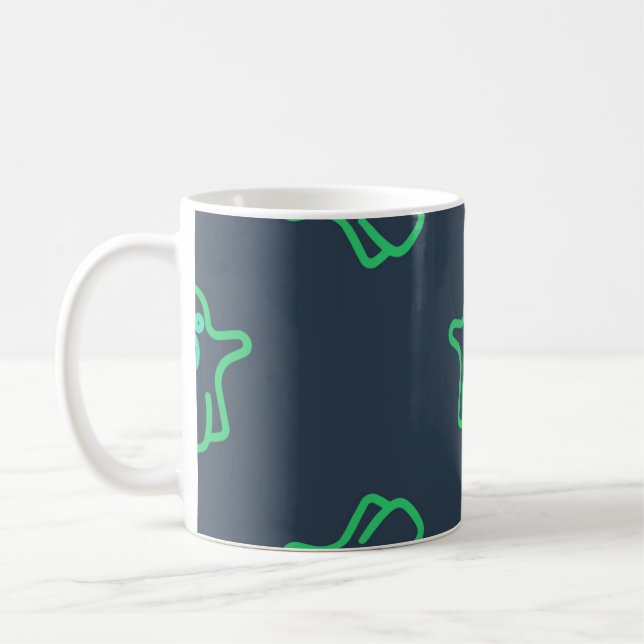 Ghost mönster kaffemugg (Vänster)