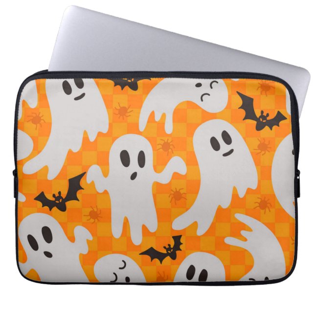 Ghost mönster laptop fodral (Framsidan)