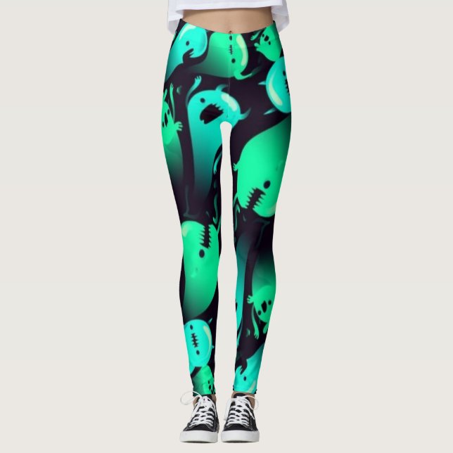 Ghost mönster leggings (Framsida)