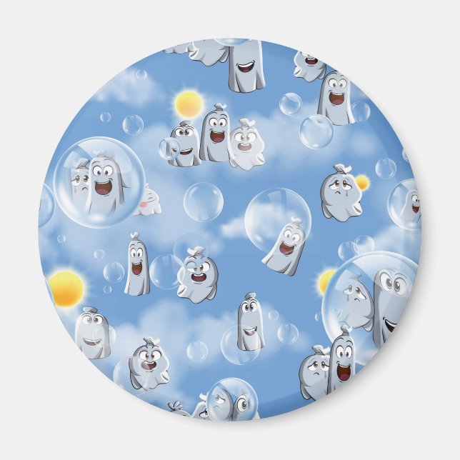 Ghost Mönster Magnet (Framsidan)