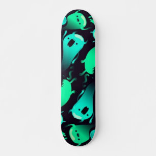 Ghost mönster mini skateboard bräda 18,5 cm