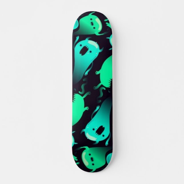 Ghost mönster mini skateboard bräda 18,5 cm (Framsida)