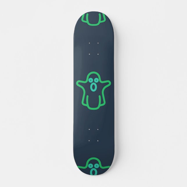 Ghost mönster mini skateboard bräda 18,5 cm (Framsida)