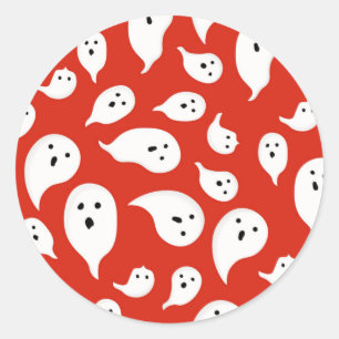 Ghost mönster runt klistermärke